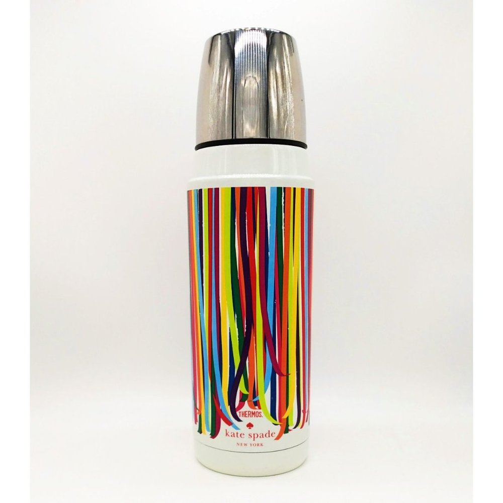 Kate Spade Multicolor 16oz Stainless Steel Insulated Thermos for Hot Cold Drinks
